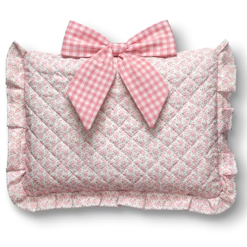 Honoson Quilted Bible Cover Case Book Sleeve,Pink Floral - style: Pink Floral