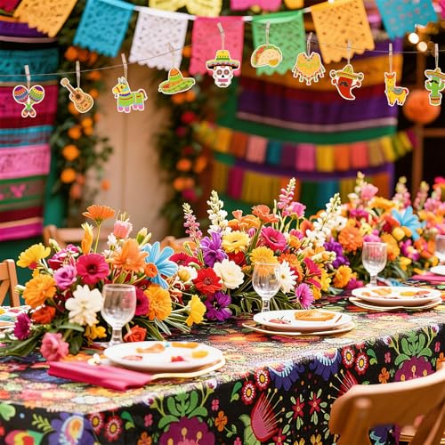 36피스 나무 Cinco De Mayo 공예 장식 멕시코 공예 아동용 피에스타 파티 장식품, 12가지 스타일 DIY 빈 미완성 컷아웃 나무 걸이 멕시코 테마 카니발 타코 생일 파티용 - color: 할로우 선인장