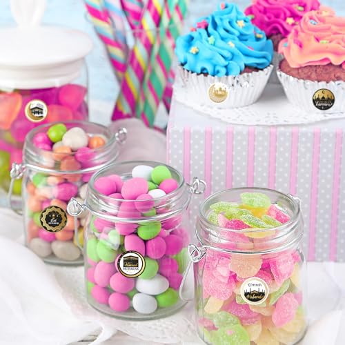 Eid Mubarak Kiss Sticker Labels - Ramadan Kareem Party Round Candy Sticker Favors - Muslim Eid Party Labels Fit Chocolate Candy (Set of 150) - color: Eid Mubarak
