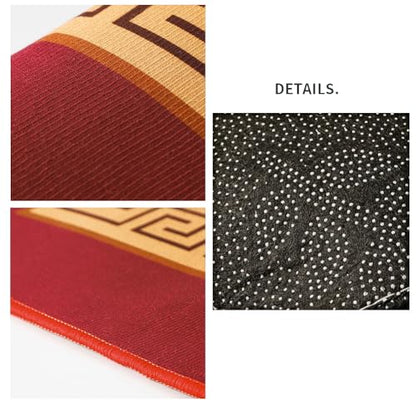 Muslim Prayer Rug Turkish Islamic Prayer Mat Thick Praying Carpet Janamaz Sajjadah Namaz Seccade Arabic Prayer Rug for Eid Ramadan - color: Red