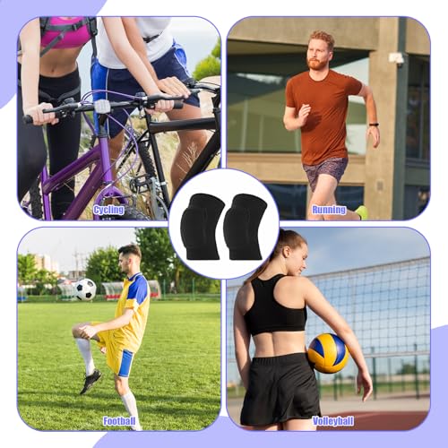 COMNICO 2 Set Volleyball Elbow Pads and Knee Brace Arm Sleeves with Protection Pad Volleyball Essential Accessories for Women Men Basketball Tennis Football Training Hitting Passing Wrestling Climbing