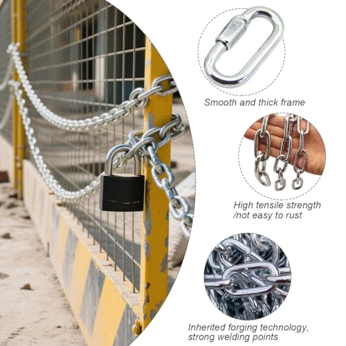 5/16 inch Towing Safety Chain,Heavy Duty Hanging Swing Chain with 2 Quick Links,Punching Bag Chain - color: 21 inch