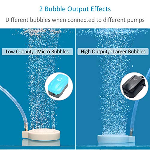 Pawfly 2 Inch Air Stone Disc Aerator Bubble Diffuser for Small Air Pump Aquarium Fish Tank Bowl - size: 2 inch