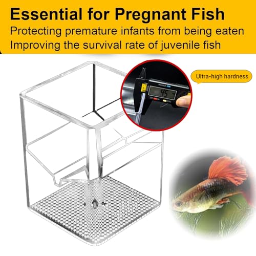 Breeder Box for Fish Tank,Isolation Breeding Box with Layered Design,Floating Fish Breeder Box for Aquarium,Adsorption and Suspension,Blue