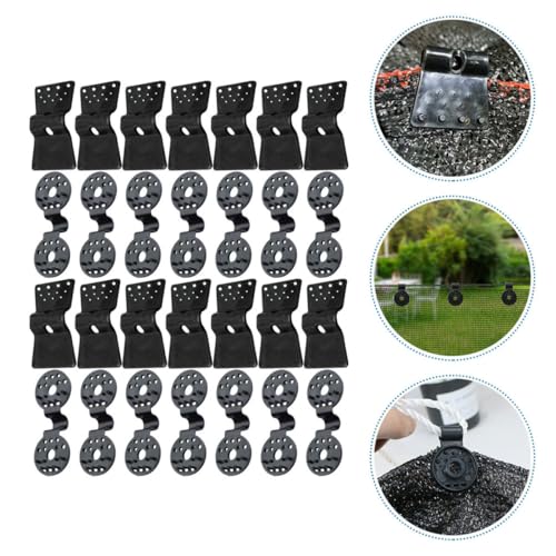 30Pcs Non Slip Mesh Buckle Net Clips for Garden Greenhouse Sunshade Clamp with Round and Square Clips Reusable Net Fixing for Backyard Shade Cloth and Plant Cover