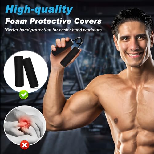 Hand Gripper Strengthener Set 50LB-300LB, Grip Strength Trainer (1/2/4/6 Pack) Forearm Strengthener for Muscle Building, Hand Sensitivity Training, Hand Rehabilitation Exercising - color: 2pcs(150lb+200lb)