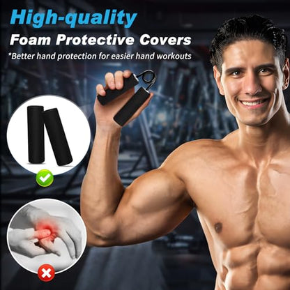 Hand Gripper Strengthener Set 50LB-300LB, Grip Strength Trainer (1/2/4/6 Pack) Forearm Strengthener for Muscle Building, Hand Sensitivity Training, Hand Rehabilitation Exercising - color: 4pcs(50lb+100lb+150lb+200lb)