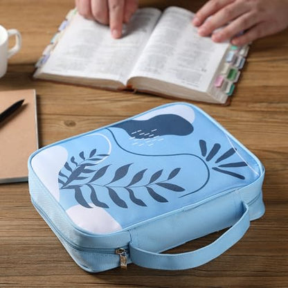 Mr. Pen- Bible Cover Case | Carrying Book Case with Durable Handle and Zippered Pocket, Bible Protective Church Bag for Men & Women, Christian Gifts - color: Marine Dream