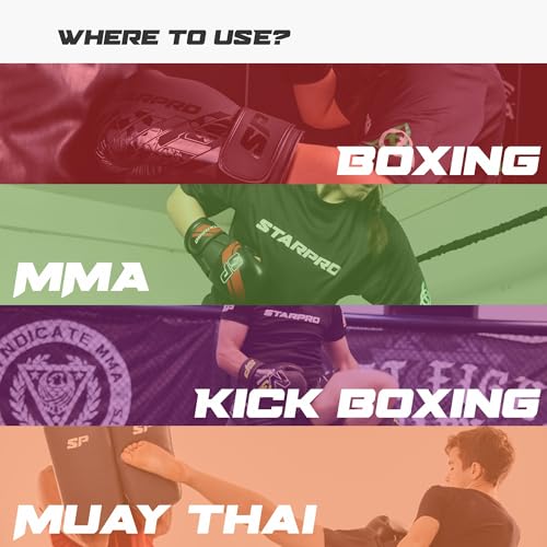 Starpro Black Boxing Headgear for Men Women - Safety Headguard with Padding - Muay Thai MMA Training Sparring Karate - size: X-Large
