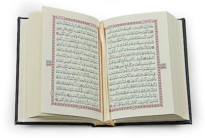 İhvan Online Medina Calligraphy Quran Set with Islamic Finger Counter, Portable Digital Prayer Tasbeeh, Pearl Zikirmatic Beads, 3 Pieces Gift for Ramadan & Eid & Mawlid (Black) - color: Black