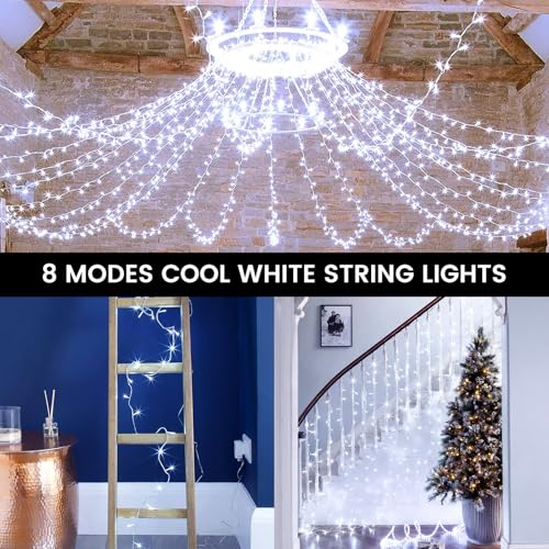 4 Pack 400 LED Battery Operated String Lights, Twinkle Lights Cool White - color: Cool White, size: 4PK(100LED)