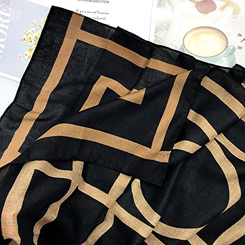 FINIZO Women's Fashion Scarves, Lightweight Cotton Blend Neck Scarves - color: 08