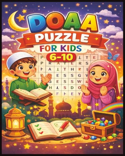 DOAA PUZZLE FOR KIDS 6-10: Fun Islamic Word Search Activities (ISLAMIC PUZZLES)