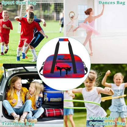 Personalized Martial Art Bag Duffel Bag for Girls, Custom Taekwondo Karate Bag Overnight Bags for Travel Weekender Practice Battle - color: Option 3