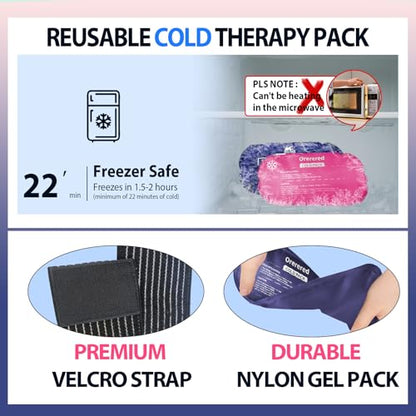 Ice Packs for Injuries Reusable, 3-Piece Set Soft Cold Gel Soft Ice Wrap for Injury, Alleviate Joint and Muscle Pain - Gel Ice Pack Resuable for Back, Elbow, Shoulder(3pcs-Pink) - color: 3pcs-pink