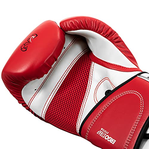 RIVAL Boxing RB2 2.0 Super Bag Gloves, Hook and Loop Closure - High-Density, Multi-Layered Padding, and Breathable Mesh Palm - color: Red, size: Medium