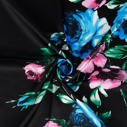 27" Head Scarf Like Satin Silk for Women,Hair Scarves Bandana,Headband Silk Feeling for Hair Wrap - color: Flower Leopard Print