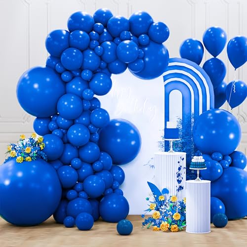 PartyWoo Royal Blue Balloons 127pcs Different Sizes Pack of 36 18 12 10 5 Inch Dark Blue Balloon Arch Kit for Baby Shower Gender Reveal Graduation Under The Sea Birthday Party Decorations Blue-Y59 - color: Blue-y59, size: PRO