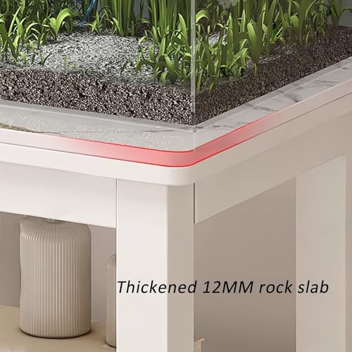 Robot Vacuum Cleaner Storage Rack,Robot Vacuum Stand Rack with Storage Cabinet, Multi-Functional Sweeping Robot Holder, Floor-Standing Organizer with Slate Top, Ideal for Fish Tank & Home Us