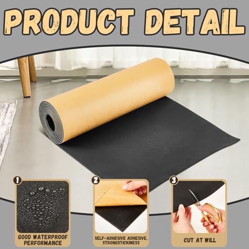 Pangda 1 Piece 157 x 12 x 1/8 Inch Extra Large Marine Foam Roll Closed Cell Rubber with Adhesive Insulation Sheets Lightweight Single Sided Tape Water Weather Resistant for Craft - size: 157 x 12 x 1/8 Inch