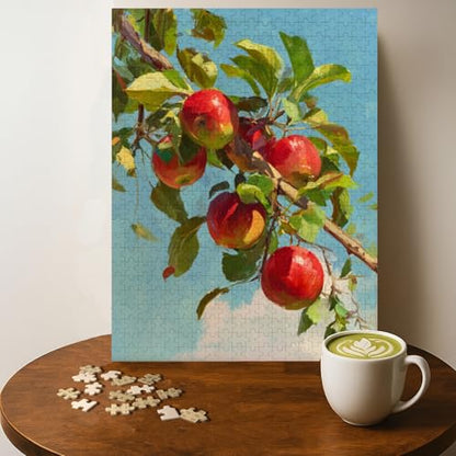 Apple Kitchen Cooking Lovers Food Jigsaw Puzzle - 500 Pieces Wooden Puzzle for Adults, Wall Art Gift, Finished Size: 20 x 15 Inch - color: Apple Kitchen Cooking Lovers - 500 Pieces
