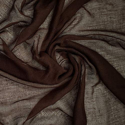 woogwin Women's Scarf Lady Light Soft Fashion Solid Shawl Wraps - color: Coffee