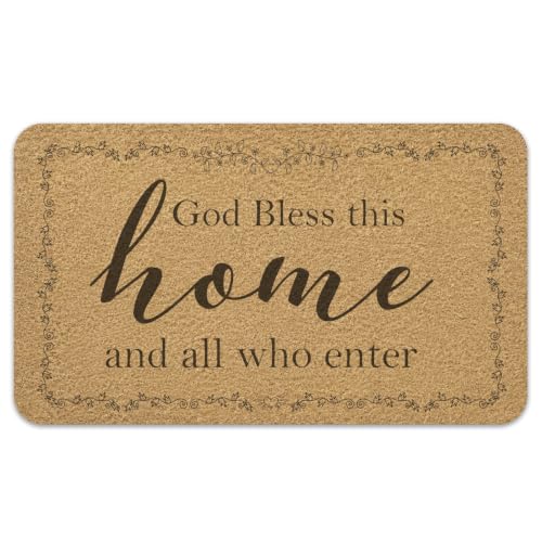 Chrsitian Blessing Door Mat,Welcome Gift Decor Outdoor Non-Slip Doormats,Christian Welcome Religious Rugs Doormat Outdoor Indoor Entrance 30"x17" - color: Christian01