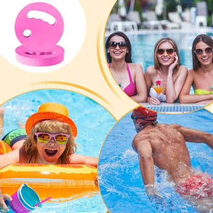 Water Exercise Discs,EVA Foam Floating Aqua Training Disc,Grip Swimming Pool Fitness Discs for Swimming Beginner - color: Pink