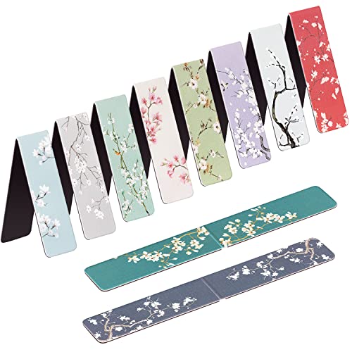 UpUDo 12 Pack Magnetic Bookmark, Book Marker Clip for Teachers, Students, Book Lovers, Printing on 2 Side - color: Style J