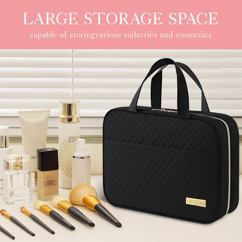 HOTOR Hanging Travel Toiletry Bag Women Men Essentials Black - color: Black, size: Large