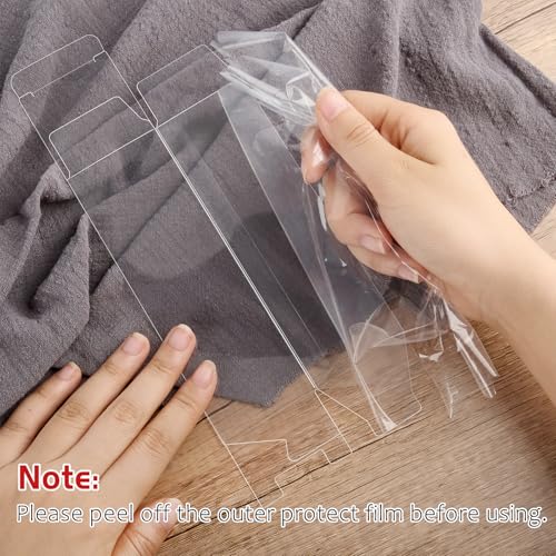 Jutieuo 30 Pack Clear Favor Boxes for Treats, 2x2x6 Inch Plastic Rectangle Gift Boxes Transparent Macaron Box for Wedding, Baby Shower, Birthday, Retail - color: 2x2x6 Inch