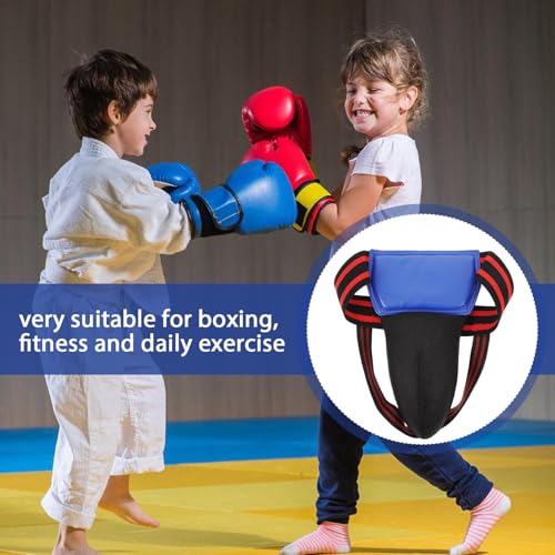 Abaodam Groin Protector Sports Martial Arts Groin Guard Boxing Sparring Gear Blue Training Cup for Karate Taekwondo Combat