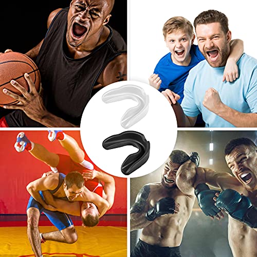 Sport Mouth Guards Gum Teeth Armor Game Guard for Boxing Basketball Football Hockey Karate Basketball Rugby Match - color: White, Black