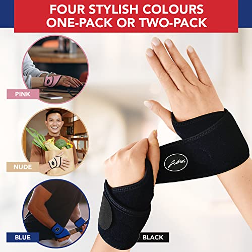 Doctor Developed Wrist Brace, Wrist Wraps for Carpal Tunnel Arthritis, Tendonitis, Hand Support, Ideal for Fitness, Weightlifting - Handbook Included (Wrist Brace 1 Pack) - style: Wrist Brace - Medium