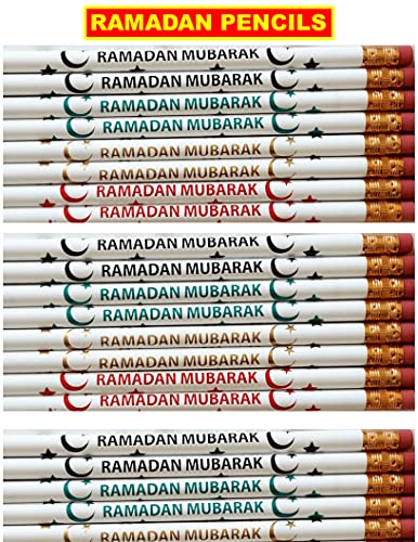 Ramadan Mubarak Pencils (24) عيد مبارك Happy EId Customized Party Favors decoration Arabic Novelty Muslim gift Wholesale Ramadan Gift-Holy Ramadan Muslim (Ramadan) - style: Ramadan
