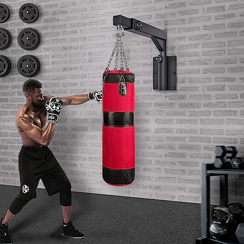 BeneLabel Wall Mount Heavy Bag Hanger, Heavy Duty Punching Bag Stand, Boxing Bag Bracket for Home Gym Indoor Outdoor, 800 LB Capacity - color: 13-17" Height Adjustment