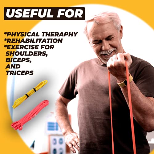 Draper's Strength Heavy Duty Resistance Stretch Loop Bands for Powerlifting Workout Exercise and Assisted Pull Ups - color: #02 Red