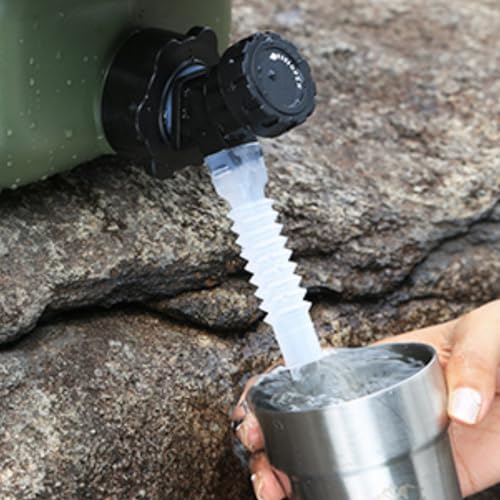 Dicunoy Water Container with Spigot, 3 Gallon Camping Water Storage Container, BPA Free Portable Thick Water Dispenser Tank Jug for Vehicle, Car, Outdoor, Hiking, Emergency, Hurricane Supplies