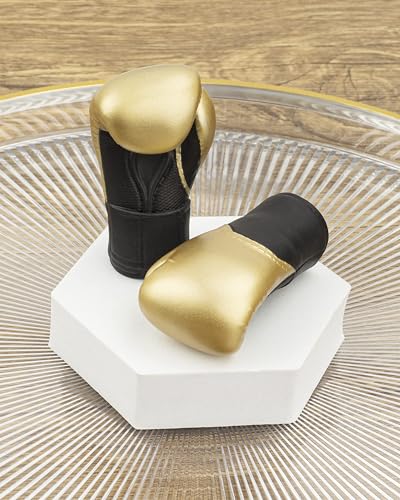 Boxing Gloves Mini Finger Puppets, 2 Pieces Gold Tiny Glove Toys for Party Favors and White Elephant Gifts - style: Gold