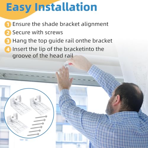 3/4" Blinds Shade Brackets Compatible with Hunter Douglas Duette, Blinds Mounting Clips Fit for Honeycomb, Cellular and Applause Shades, 3 Pack