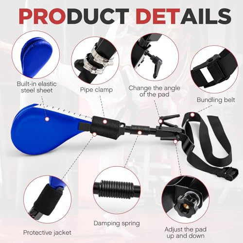Seenelling Taekwondo Kick Pads Boxing Pads Taekwondo Karate Sparring Gear Boxing Paddles Kicking Targets Martial Arts Training Equipment with Mounting Bracket for Youth Men - color: Blue, size: 1 Kicking Target