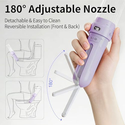Portable Bidet for Travel,Personal Hygiene Sprayer Bottle for Women Men - color: Purple