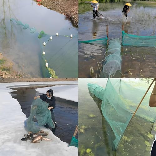 Crab Trap Shrimp Trap Shrimp Net Fish Trap Lobster Trap Minnow Trap Collapsible Portable Net Crab Net Large Inlet with Float and Heavy Duty Chain for Catching Crabs Lobsters Fish - size: 4M