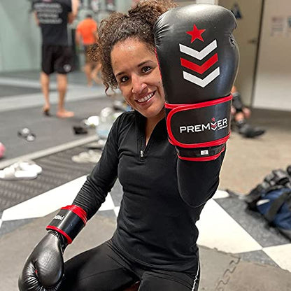 Revgear Premier Boxing Gloves for Punching Boxing Kickboxing | Perfect for Training Sessions with Speed Bags, Heavy Bags, and Focus Mitts Men and Women | Comfortable and Durable | Unbeatable Value - color: Black/Black