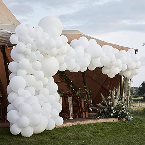 Voircoloria 130pcs White Party Balloons Garland Arch Kit, 18 12 10 5 Inch - color: 03 White, size: 5/10/12/18 inch - 130pcs