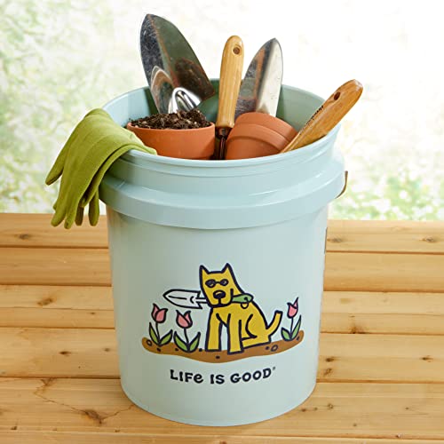 Life is Good Rocket's Garden 5 Gallon Bucket, 2 Pack, BPA-Free | Heavy-duty plastic buckets with comfortable handles for gardening, cleaning, storage, and home improvement projects. - size: Rocket's Garden