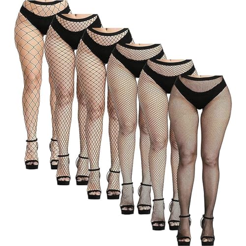 Buauty Black Fishnet Stockings for Women, Fishnet Tights Plus Size One Size Fit All - color: Black4, size: One Size