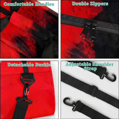 Personalized Martial Art Bag Duffel Bag for Girls, Custom Taekwondo Karate Bag Overnight Bags for Travel Weekender Practice Red Taekwondo - color: Option 10