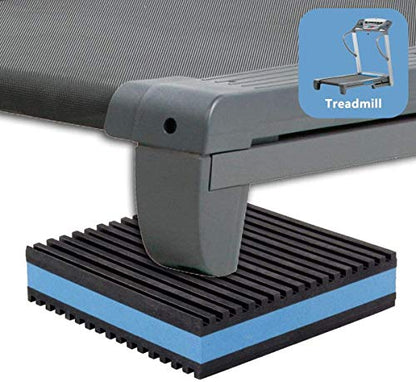 Forestchill Heavy Duty Anti Vibration Pads, 6" x 6" x 7/8" Ribbed Rubber with Blue Foam Center Isolation Pad for HVAC, Air Compressor, Washer and Dryer, Air Conditioner Units (Pack of 4)