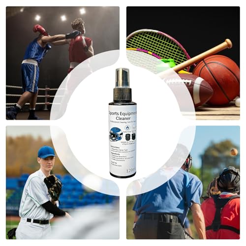 Sports Equipment Cleaner, 120ml Sports Gear Eliminator Spray,Shoe Odor Eliminator for Boxing Yoga Gym Hockey Baseball Home Gloves Cleats Sneaker Helmet